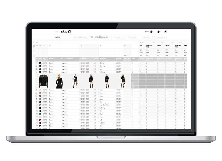 SkipQ Order Taking interface