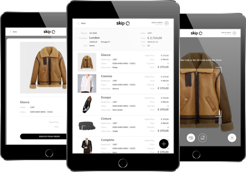 SkipQ Showroom app on tablets